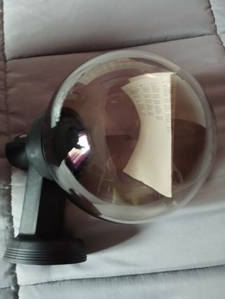 Applique da esterno con sfera trasparente