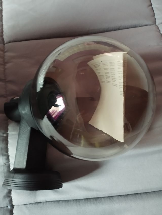 Applique da esterno con sfera trasparente