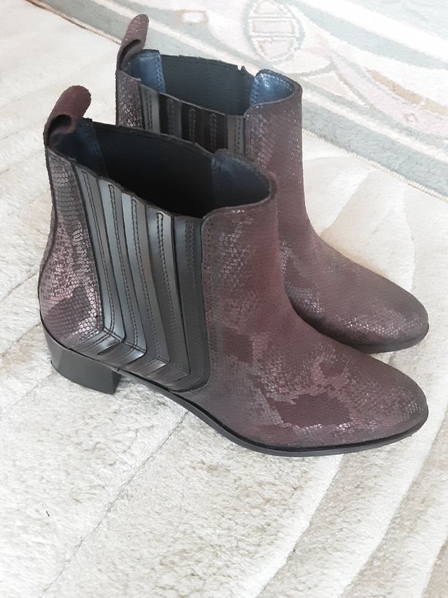 Botines piel efecto serpiente #39