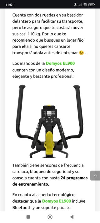 Bicicleta elíptica Domyos El 900 PROFESIONAL