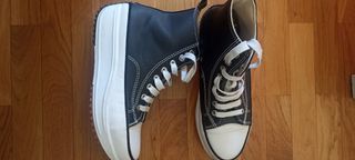 Botas tipo converse plataforma 