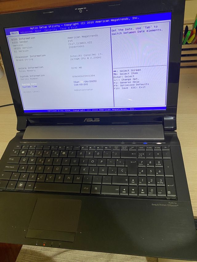 Ordenador Portátil Asus i7, 8GB RAM, SSD 480GB