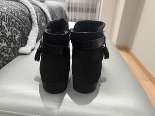 Botines piel niña negras talla 35