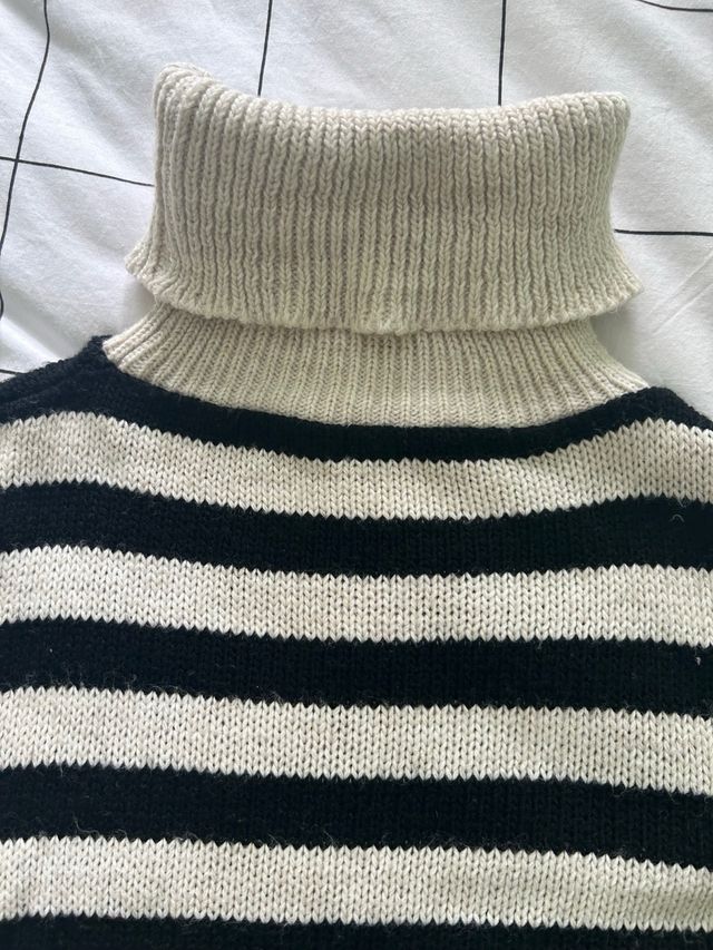 Jersey rayas blanco y negro nuevo,con etiqueta