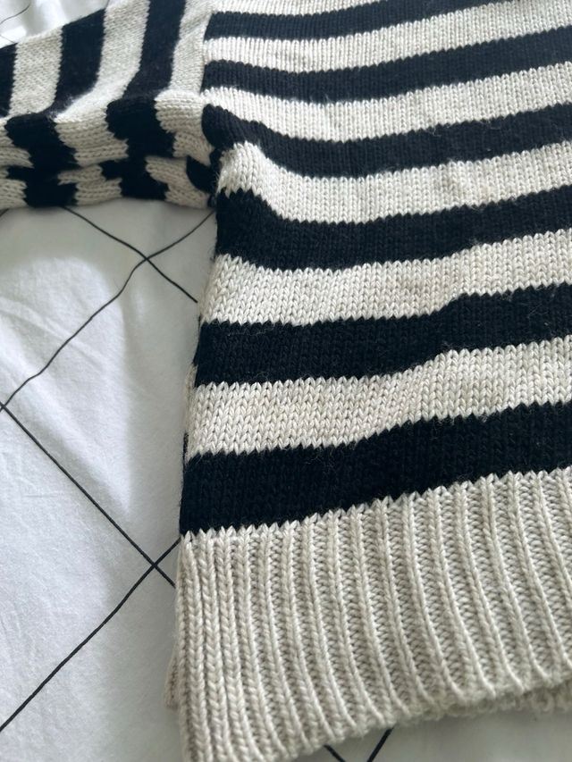 Jersey rayas blanco y negro nuevo,con etiqueta