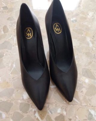 Zapatos tacón piel negros ASH 38