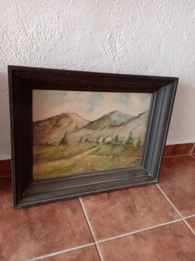 2 antiguos lienzos años 20.