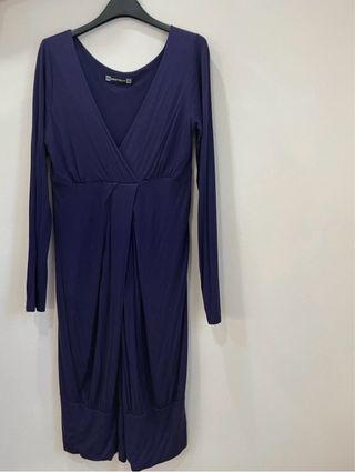 Vestito viola a maniche lunghe 