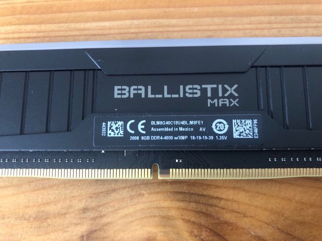 DDR4 4000mhz 16GB Ram Crucial Ballistix