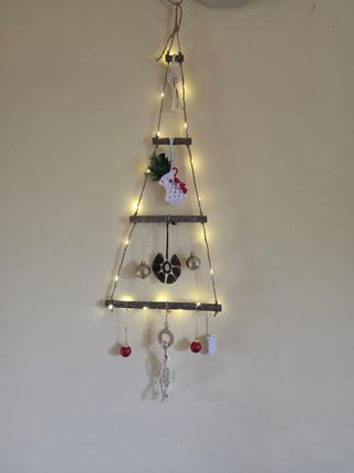 Decorazioni natalizi in legno da parete rustico  