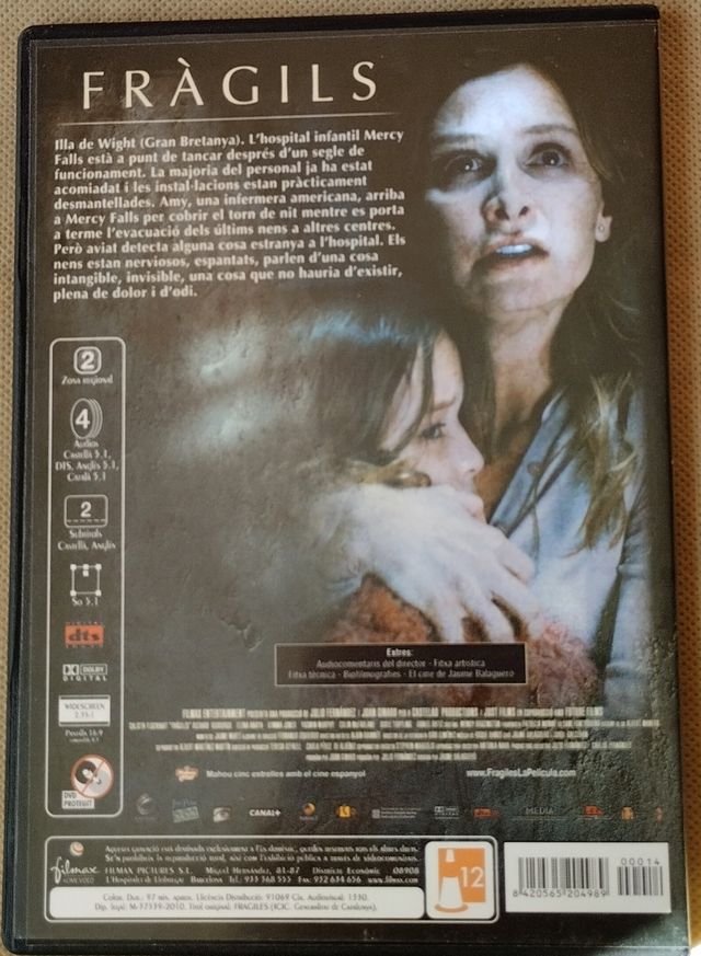 Película "Fràgils" de Jaume Balagueró en DVD