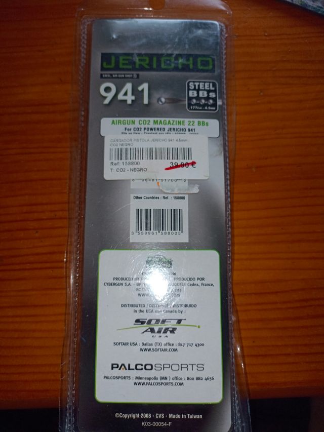 Cargador Jericho 941 4,5mm metal CO²