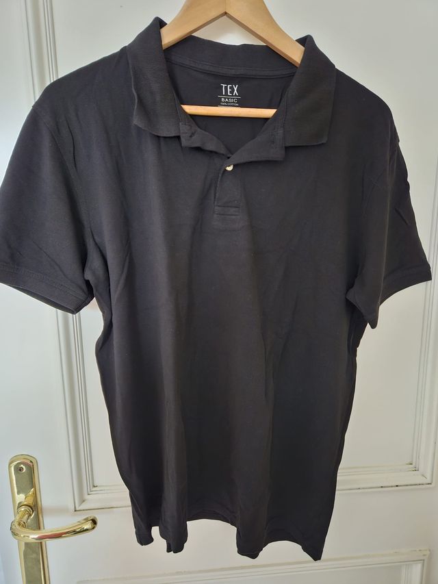 Camiseta polo XL negra de hombre