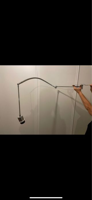 Lampara techo articulada inox/cromo