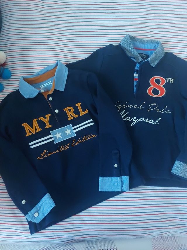 Lote 2 polos MAYORAL TALLA 6 116 CM