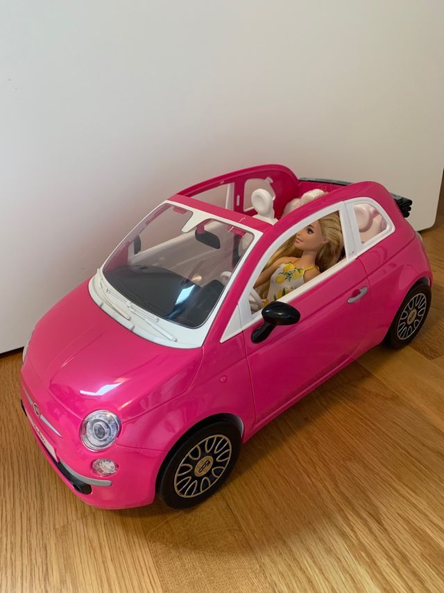 Coche Barbie Fiat 500 rosa
