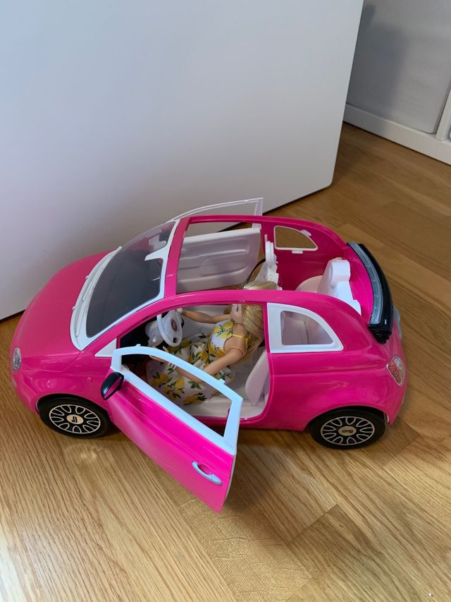 Coche Barbie Fiat 500 rosa