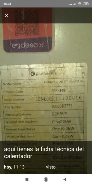 Calentador agua sanitaria de gas