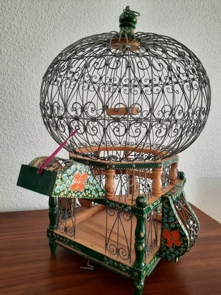 Jaula madera decorativa