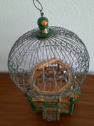 Jaula madera decorativa