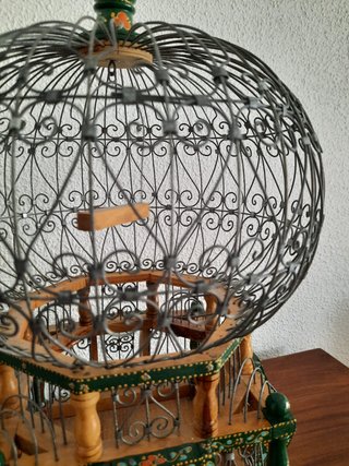 Jaula madera decorativa