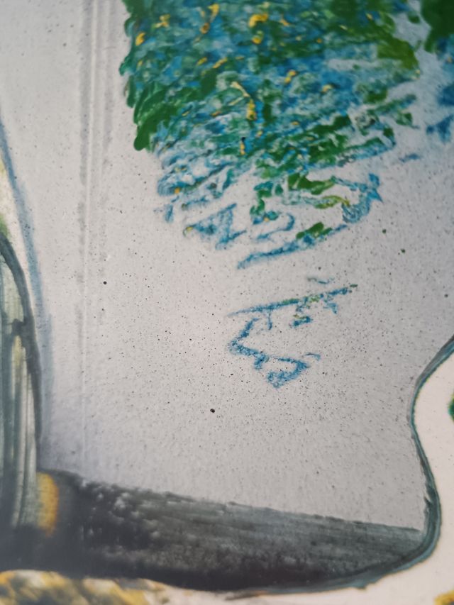 Quadro  con cornice tecnica arte moderna