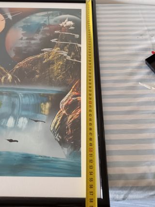 Quadro con cornice tecnica arte moderna