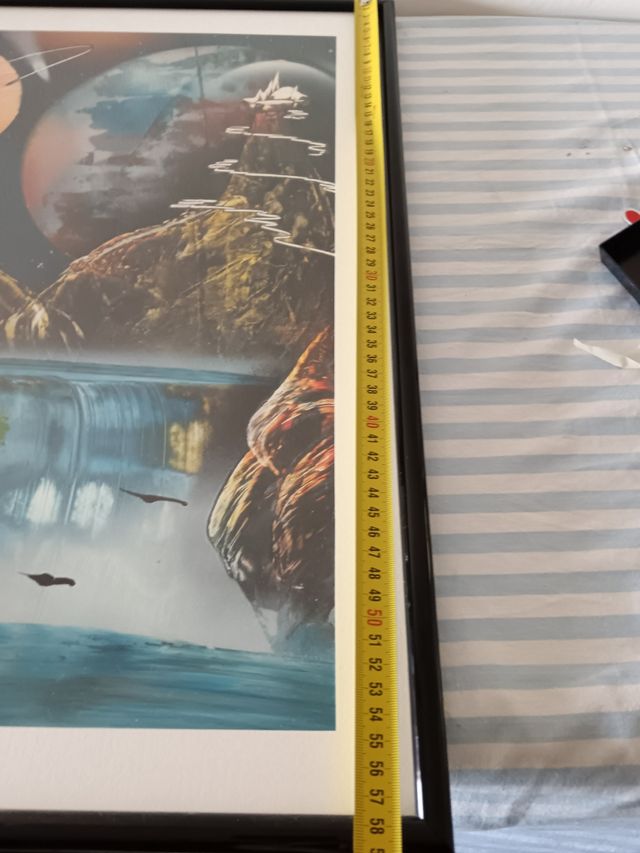 Quadro  con cornice tecnica arte moderna