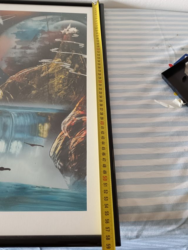 Quadro  con cornice tecnica arte moderna