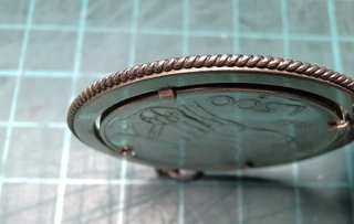 moneta 500 lire argento Unità Italia montata