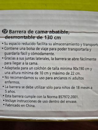 Barrera de cama abatible JANÉ