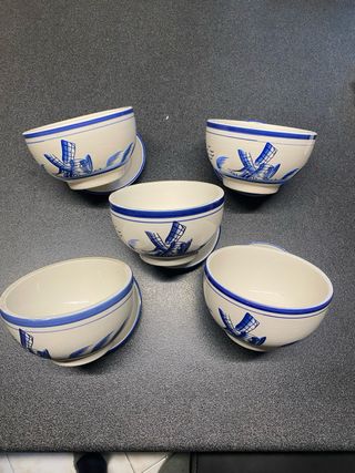 5 vasi a scodella con piattino