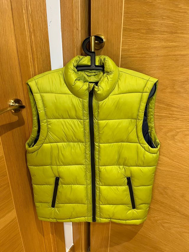 Chaleco plumas verde