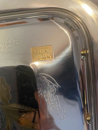 Set acciaio 18/10 e oro 24k con certificato