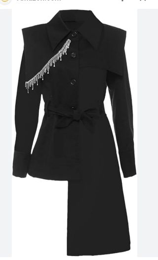 Cazadora, blazer gabardina negra asime