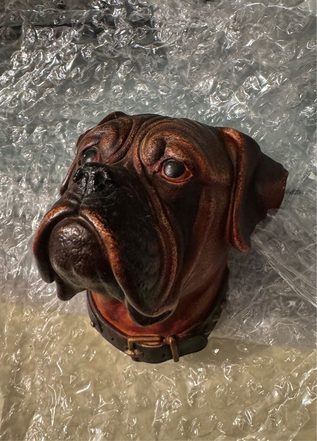 Cabezas de perros de ceramica para colgar