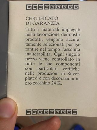 Vassoio silver-plated e oro 24k