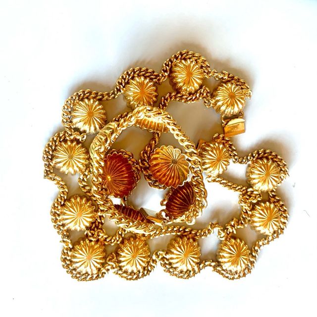 Conjunto COLLAR y PULSERA en metal DORADO