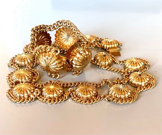 Conjunto COLLAR y PULSERA en metal DORADO