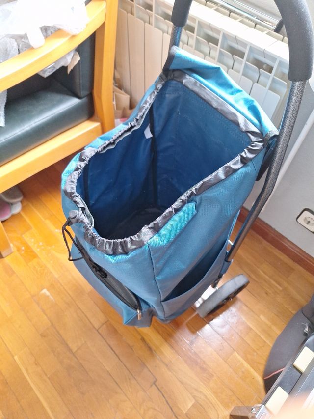 Carrito de la compra azul retractable (negociable)