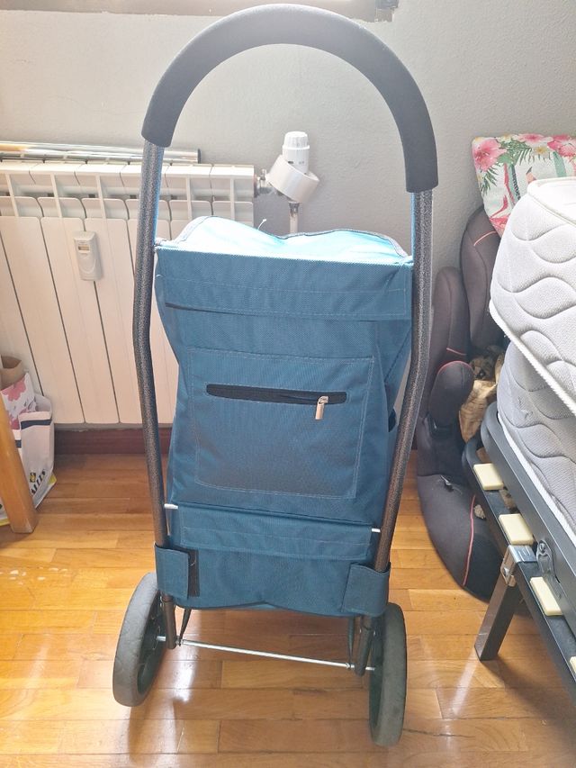 Carrito de la compra azul retractable (negociable)