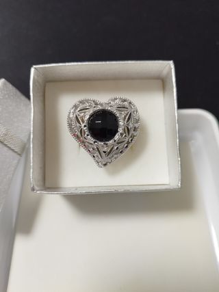 Collar y anillo plata con Ónix negro