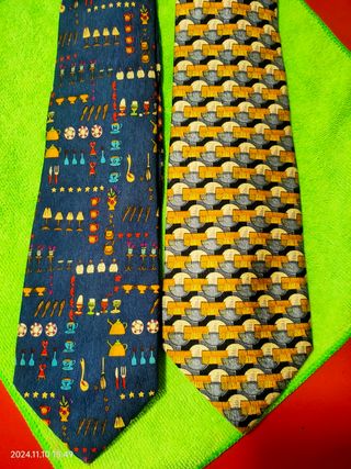 2 corbatas Sartori de seda natural