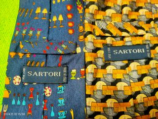 2 corbatas Sartori de seda natural