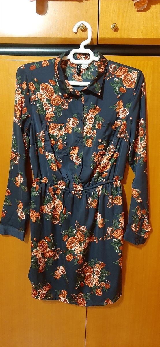 Vestido estampado floral H&M XL 42