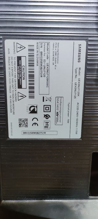 Placas TV Samsung UE43NU7125K