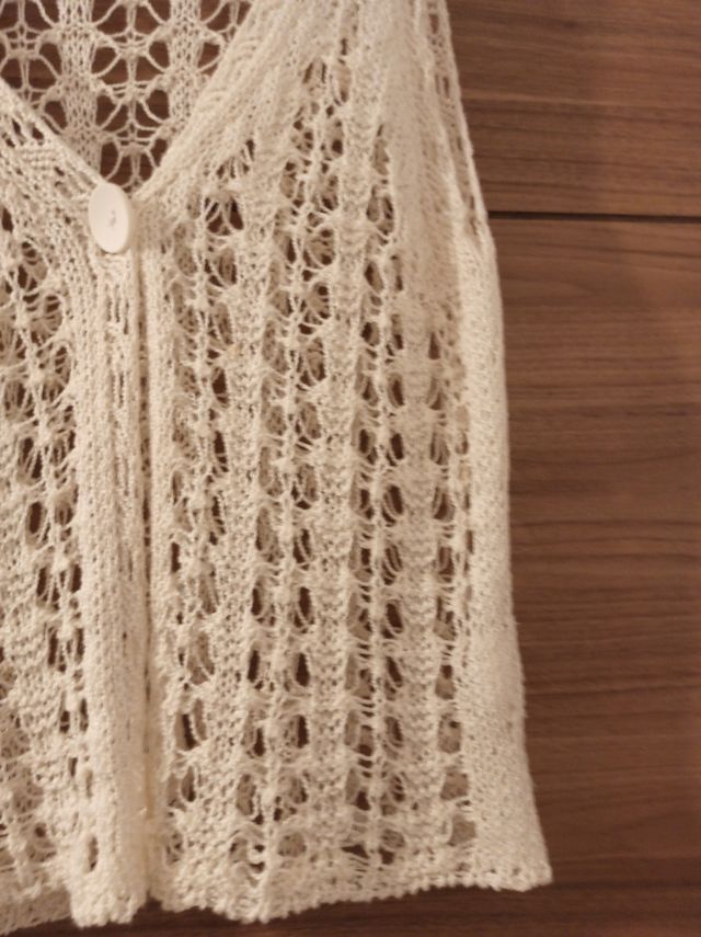 Chaleco blanco de punto