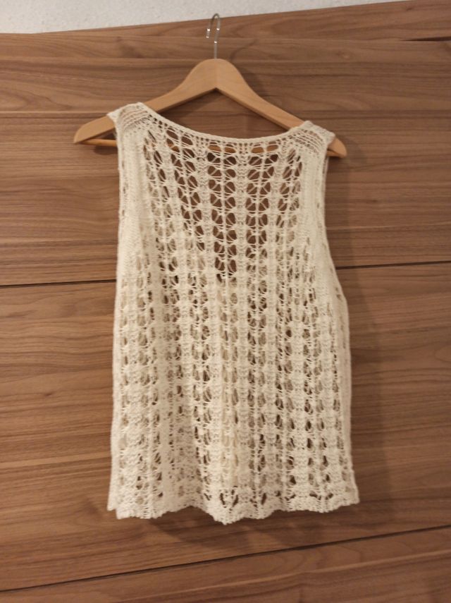 Chaleco blanco de punto