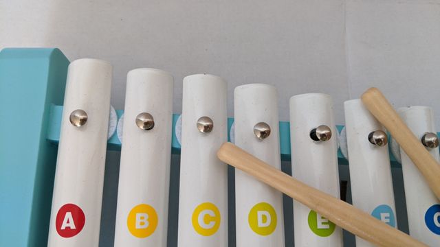 Xilófono azul de madera NUEVO