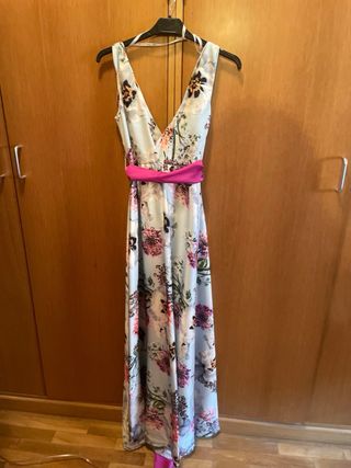 Vestido Fiesta largo Silvia Navarro estampado